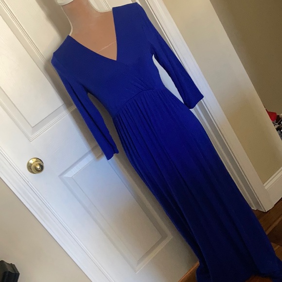 Mother Bee Maternity Dresses & Skirts - Maternity Maxi Dress in Royal Blue - size Medium